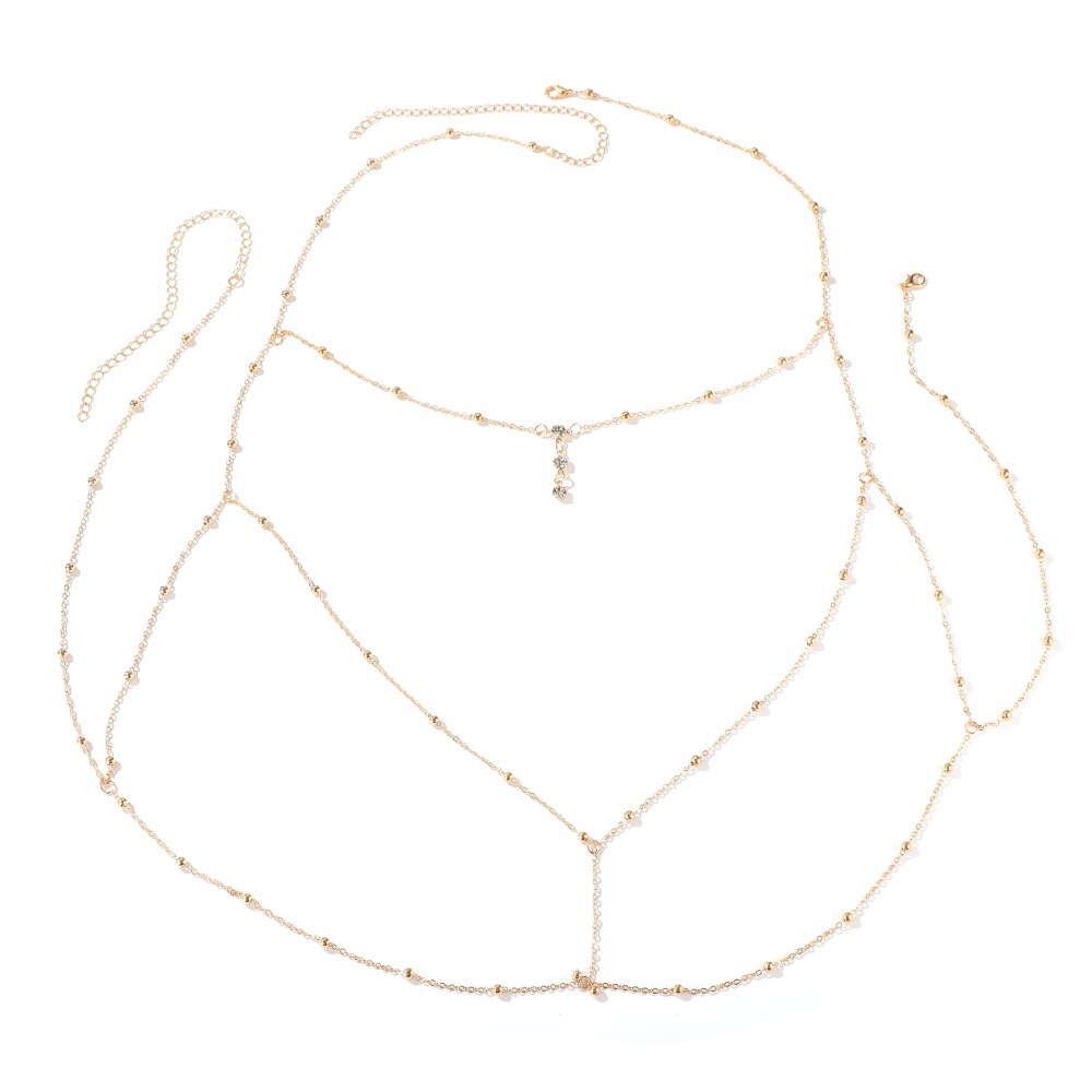Body Jewelry Harness - Kalung Perhiasan Tubuh Rantai Dada Kristal