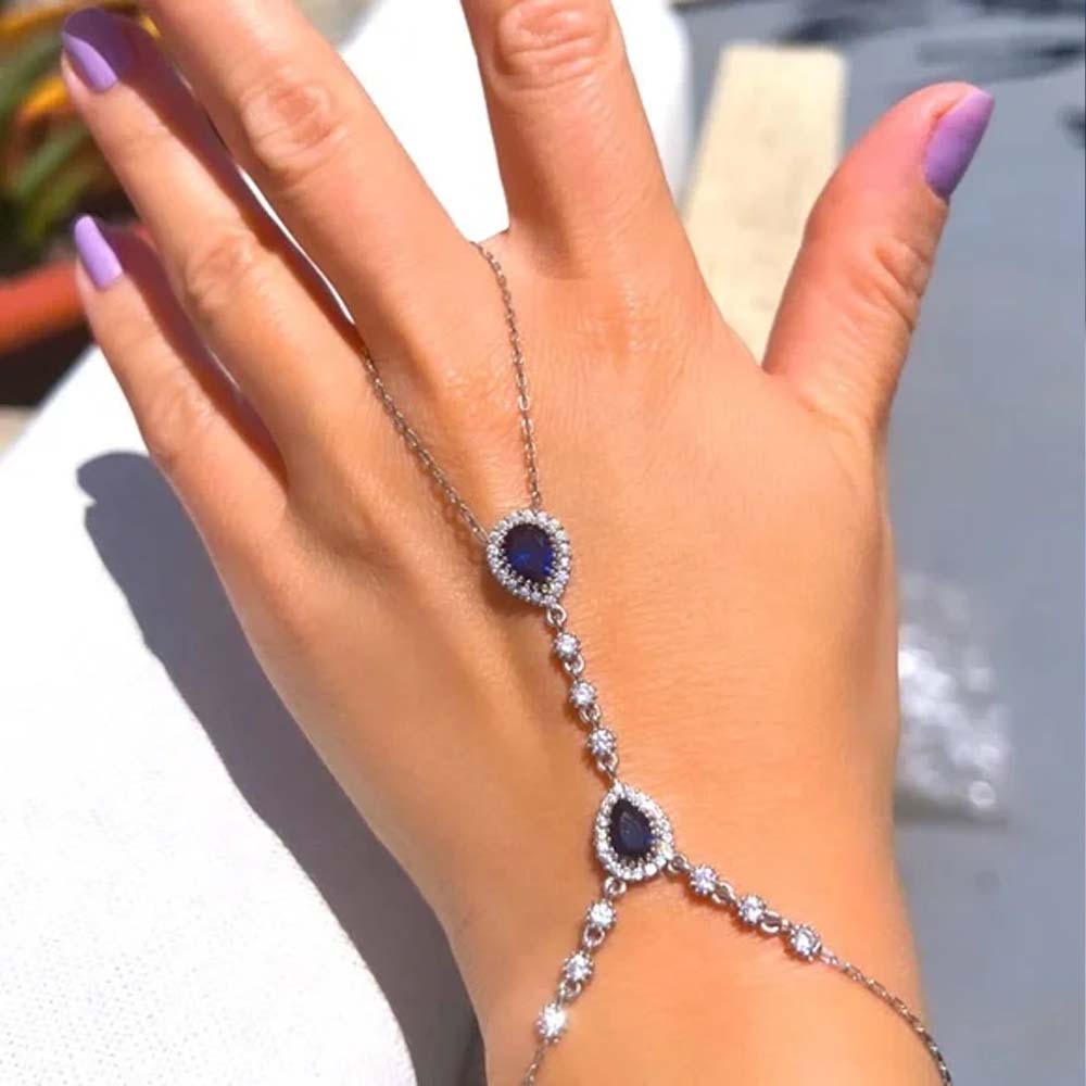 Body Jewelry Dubai - Stonefans perhiasan tangan biru Dubai untuk