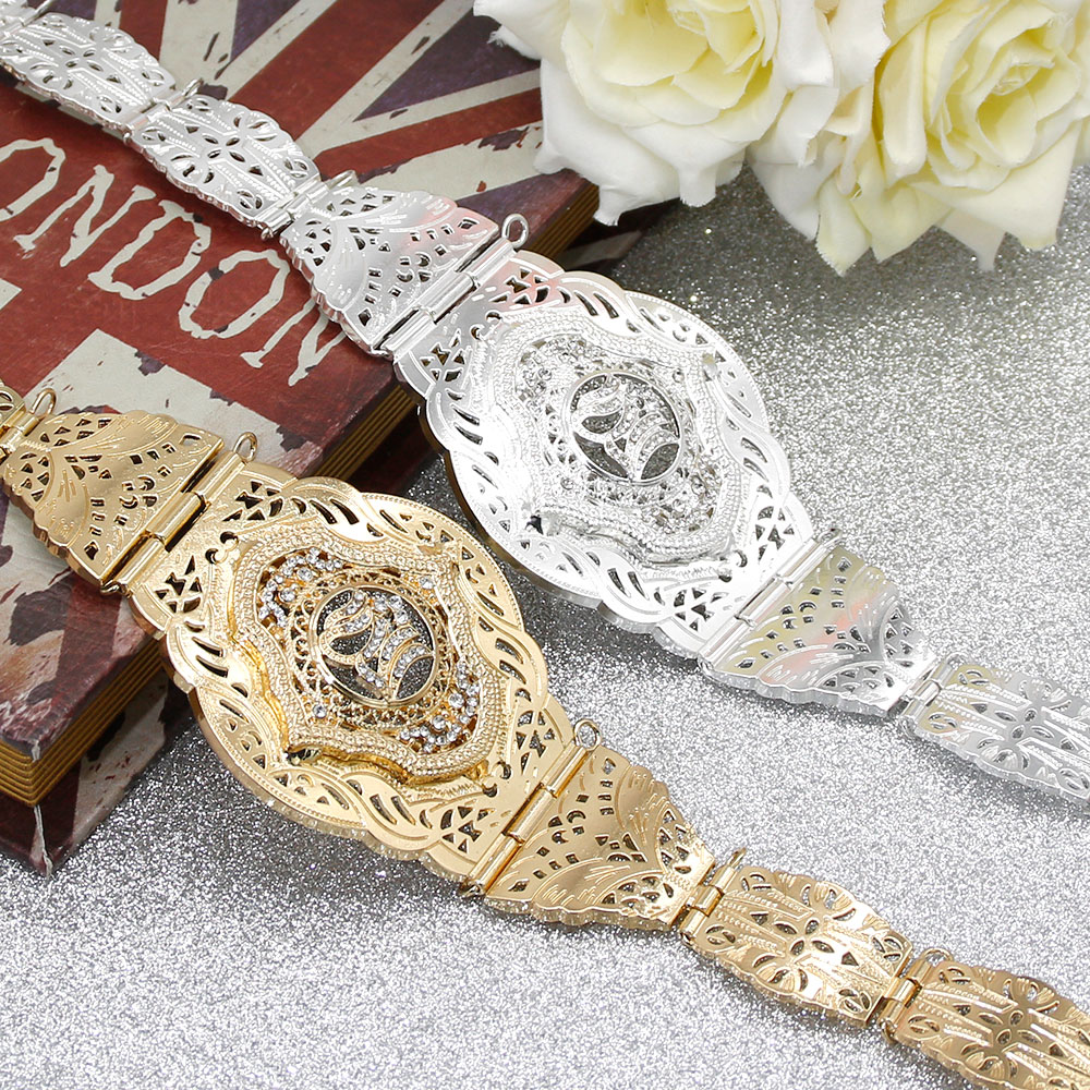 Body Jewelry Dubai - SUNSPICEMS Maroko Logam Wanita Kaftan Belt