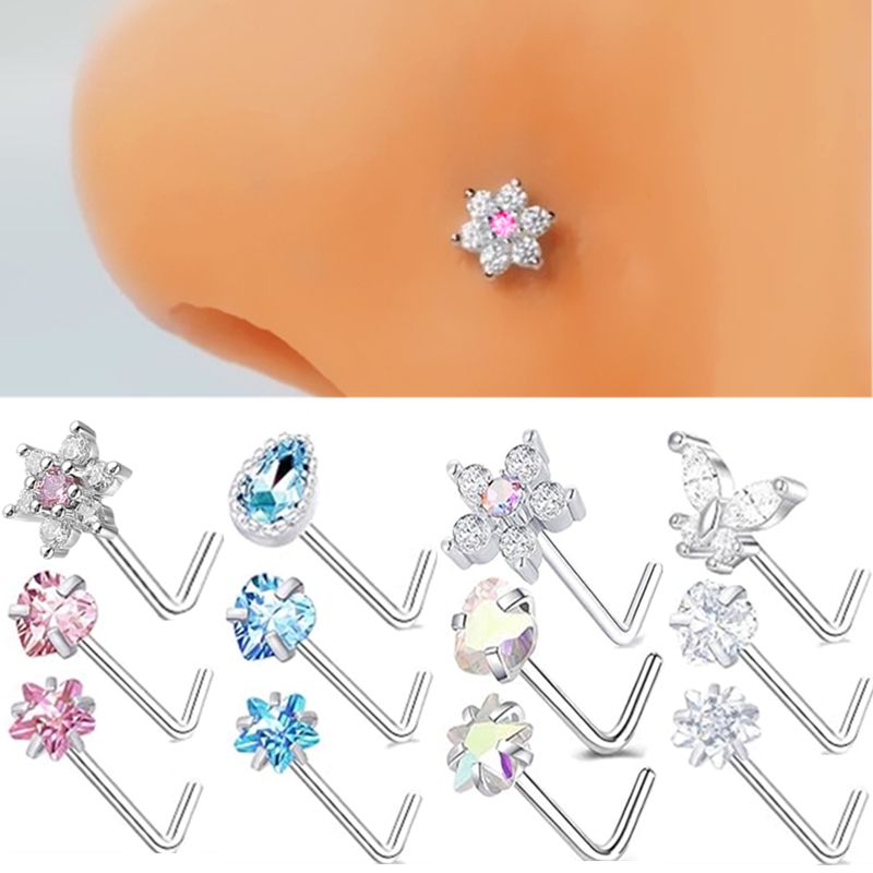 Body Jewelry Indian - 3 Buah Set Kancing Tindik Hidung