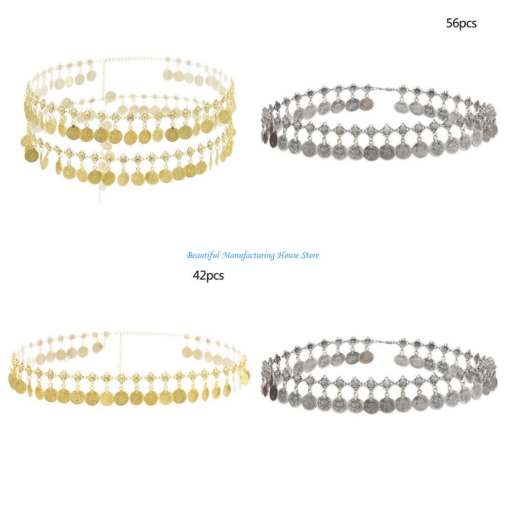 Body Jewelry Indian - E56A Koin Rantai Perut Gaun Tari