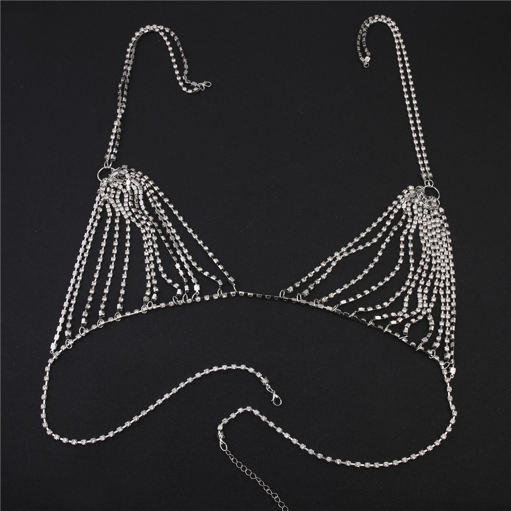 Bikini Hati Mewah Kristal Rant - Body Jewelry Harness ulasan dan harga