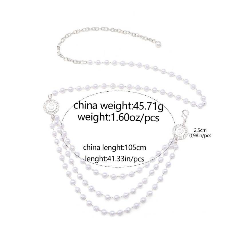 Sabuk Rantai Pinggang Mutiara  - Body Jewelry Y2K ulasan dan harga