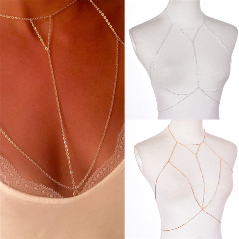 Kalung V rantai modis wanita,  - Body Jewelry Harness ulasan dan harga