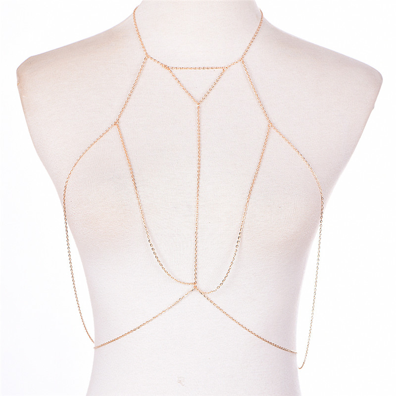 Kalung V rantai modis wanita,  - Body Jewelry Harness ulasan dan harga