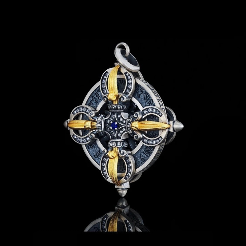 Liontin penggiling perak retro - Body Jewelry High End ulasan dan harga