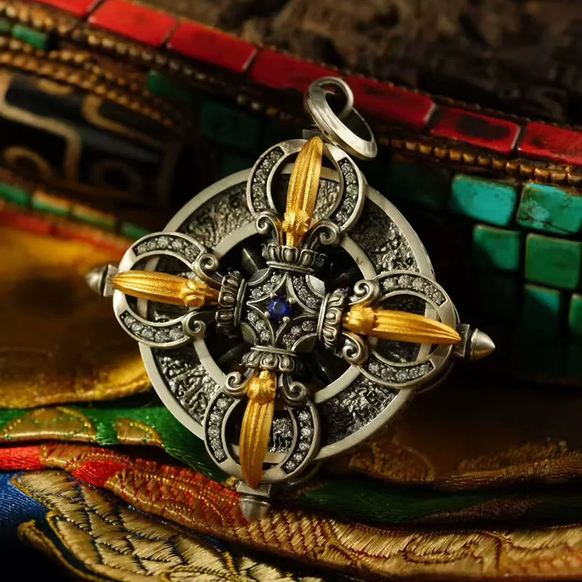 Liontin penggiling perak retro - Body Jewelry High End ulasan dan harga
