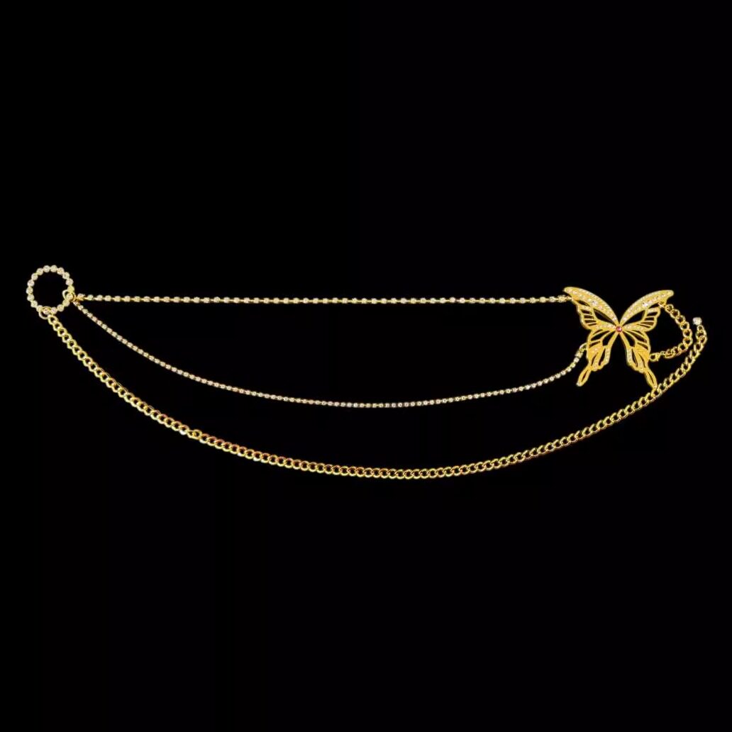 Rantai Pinggang Kupu-kupu Akse - Body Jewelry Y2K ulasan dan harga