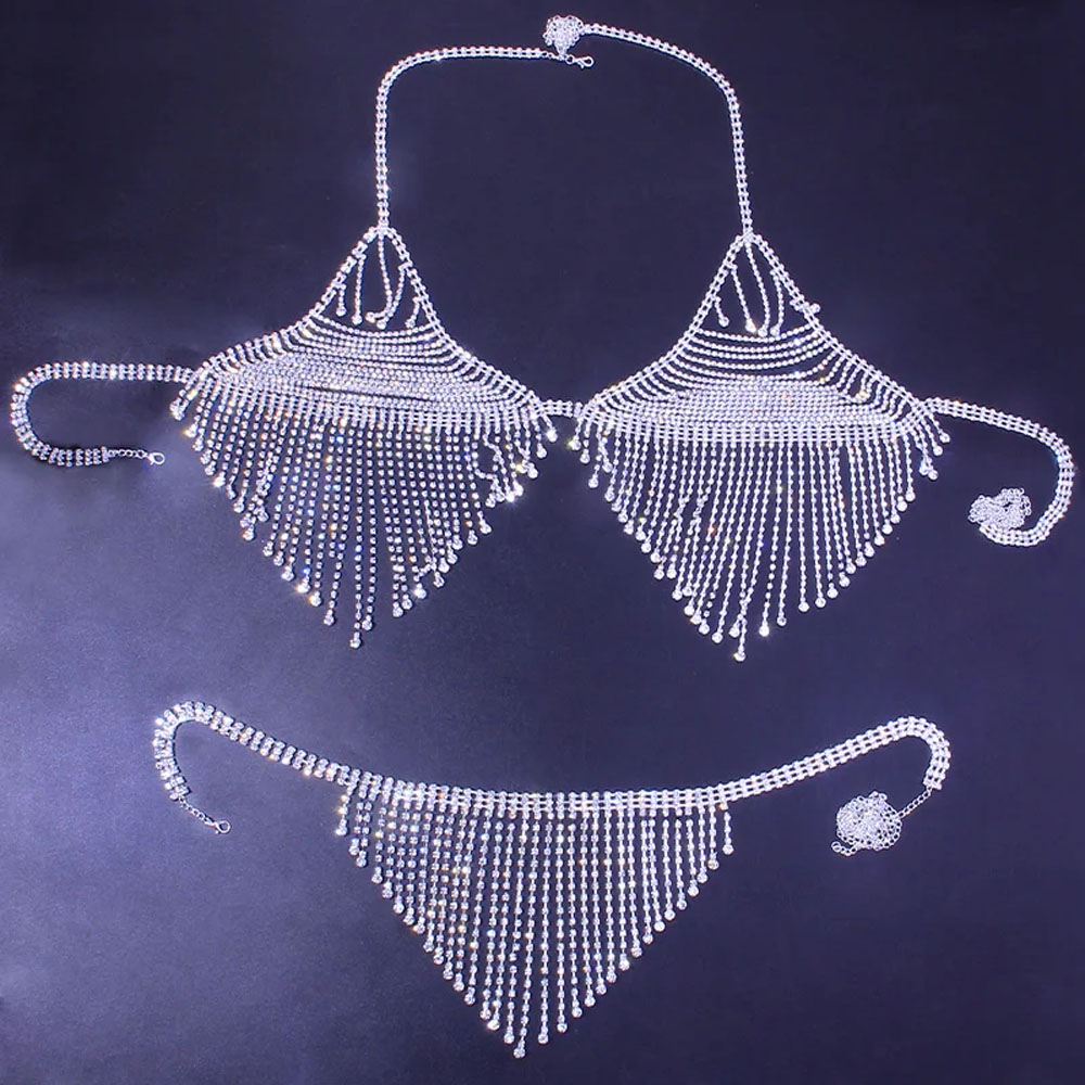 Bra rantai tubuh rumbai berlia - Body Jewelry Harness ulasan dan harga