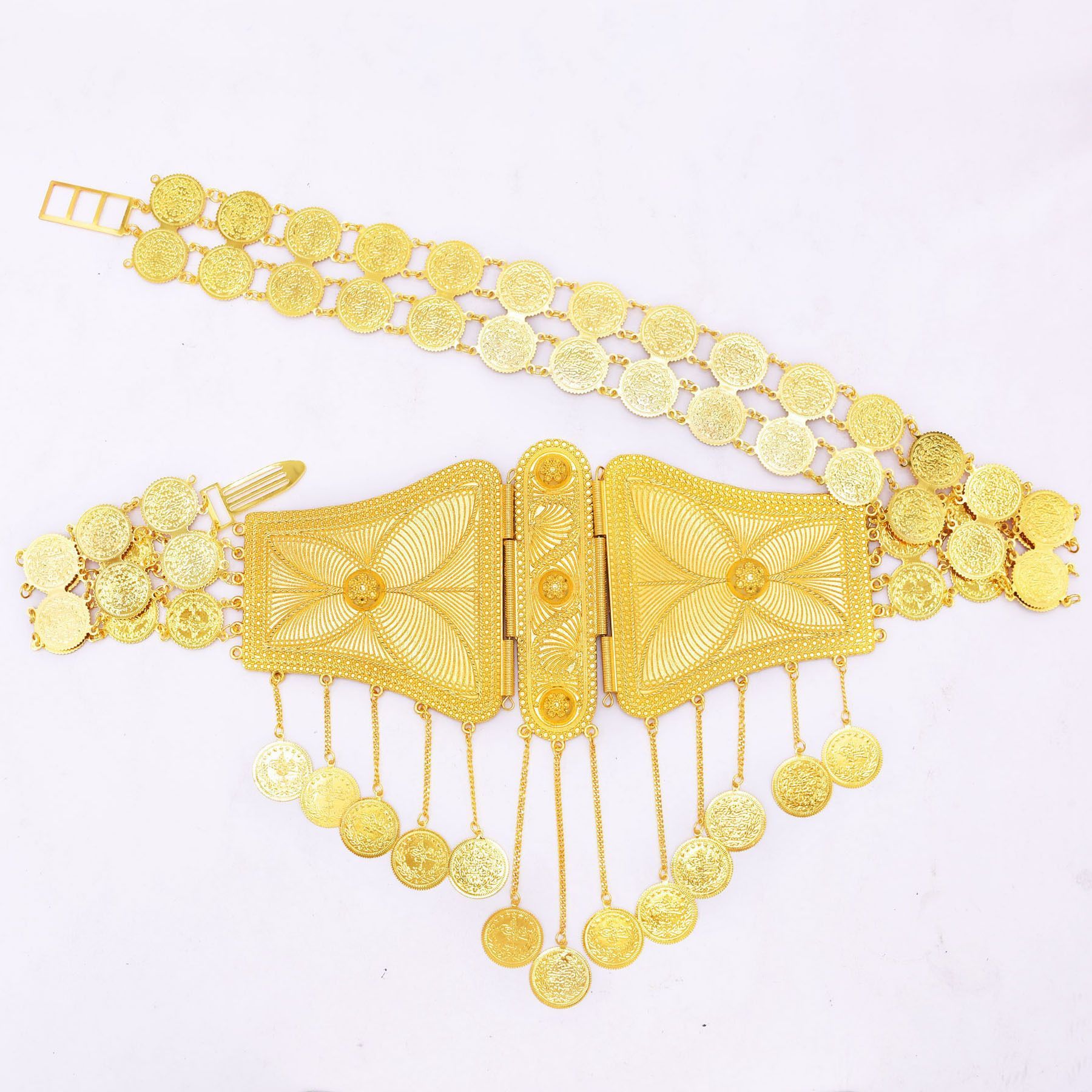 Popodion baru Dubai 24K sabuk  - Body Jewelry Dubai ulasan dan harga