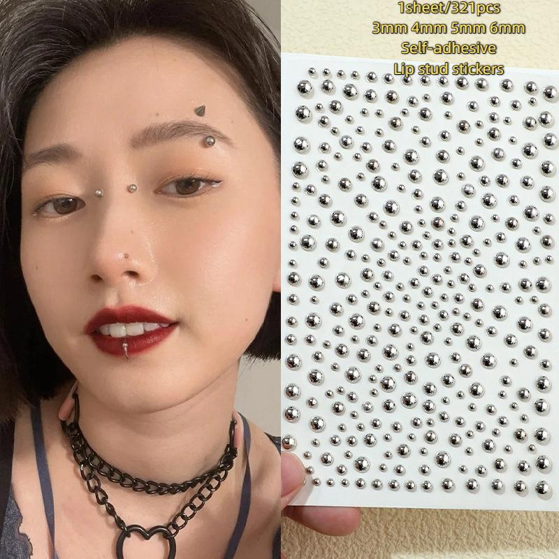 321 Buah Stiker Kancing Bibir  - Body Jewelry Waterproof ulasan dan harga