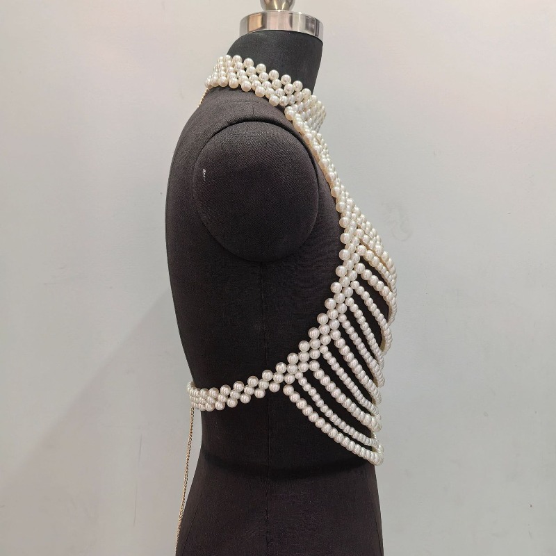 Rantai dada manik-manik gaya i - Body Jewelry Chest ulasan dan harga