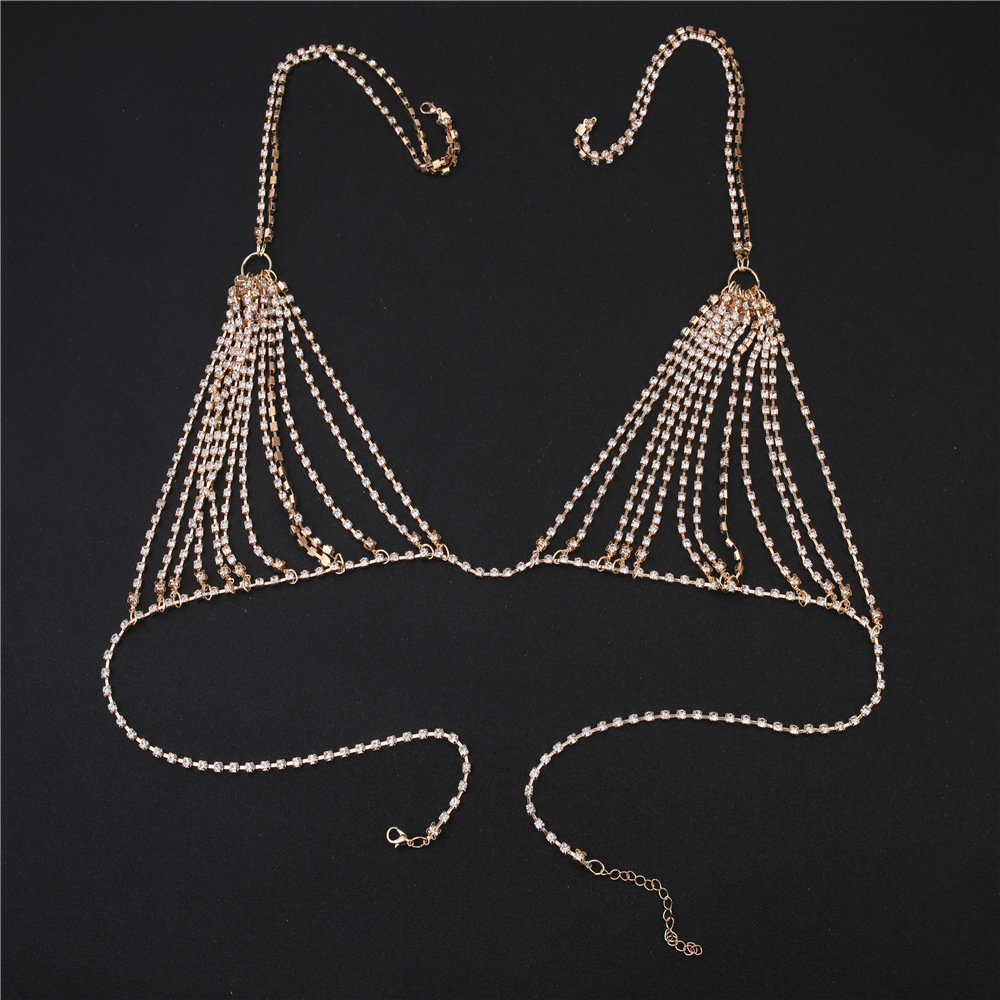 Bra Berlian Imitasi Kristal Be - Body Jewelry Harness ulasan dan harga