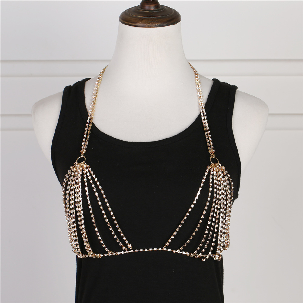 Bra Berlian Imitasi Kristal Be - Body Jewelry Harness ulasan dan harga