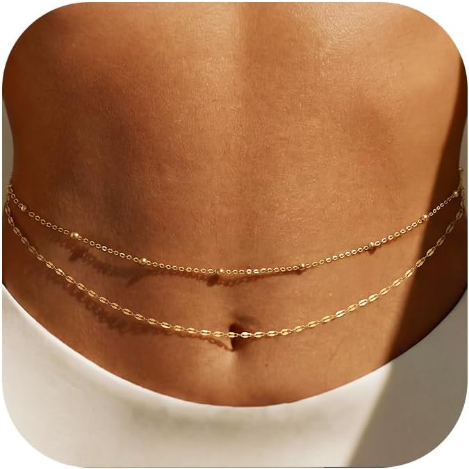 Rantai Pinggang Lapis Emas 14K - Body Jewelry Waterproof ulasan dan harga